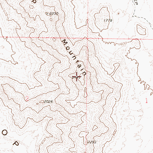 Topographic Map of Sheep Mountain, AZ