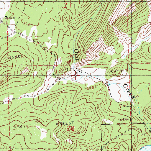Topographic Map of Carey Ranch, OR