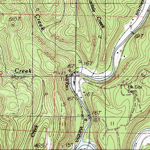 Topographic Map of Carlisle Creek, OR