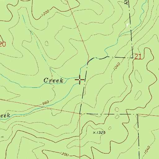 Topographic Map of Carlson Creek, OR