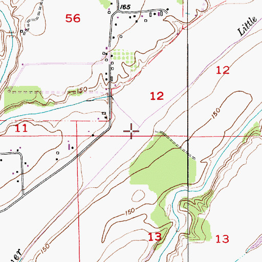 Topographic Map of Carnes Creek, OR