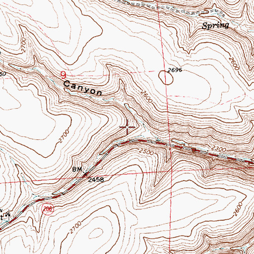 Topographic Map of Carnine Canyon, OR