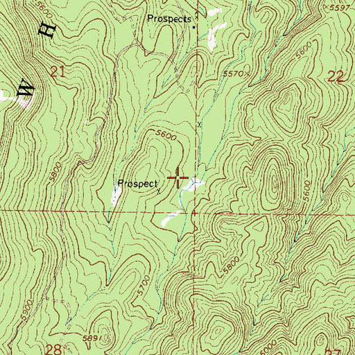 Topographic Map of Carson Trail, OR