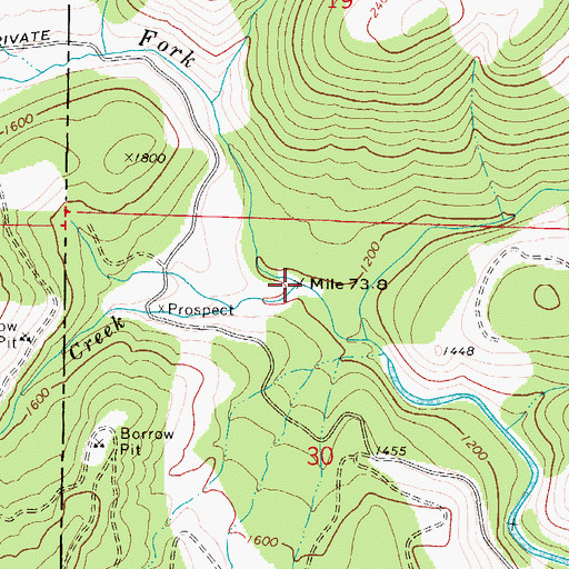 Topographic Map of Carter Creek, OR