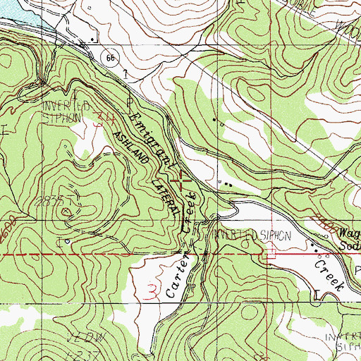Topographic Map of Carter Creek, OR