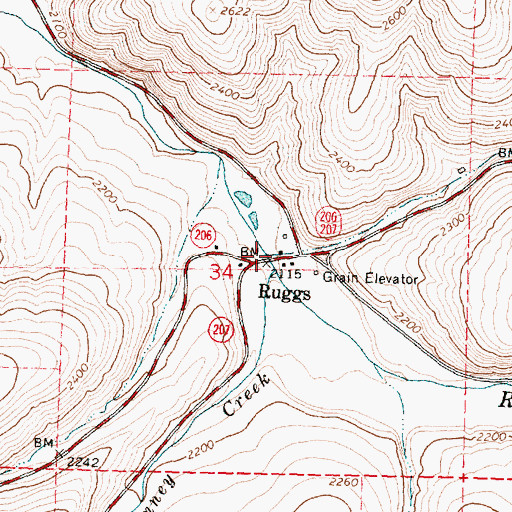 Topographic Map of Cason Canyon, OR