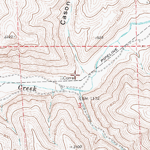 Topographic Map of Cason Canyon, OR
