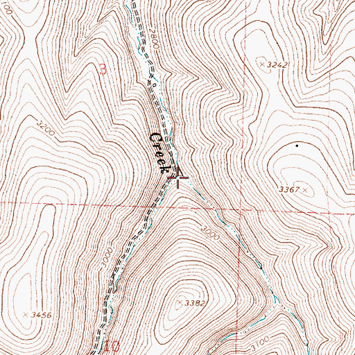 Topographic Map of Cates Canyon, OR