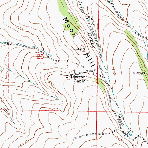 Topographic Map of Catherson Cabin, OR