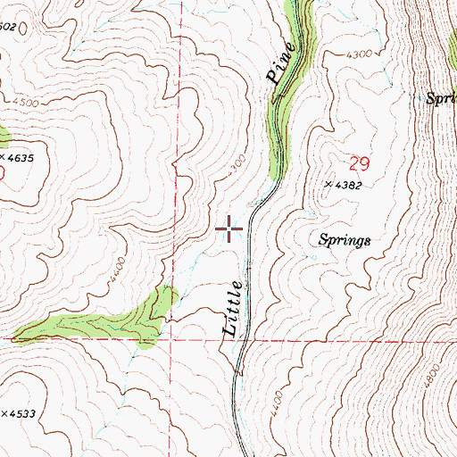 Topographic Map of Catterson Creek, OR