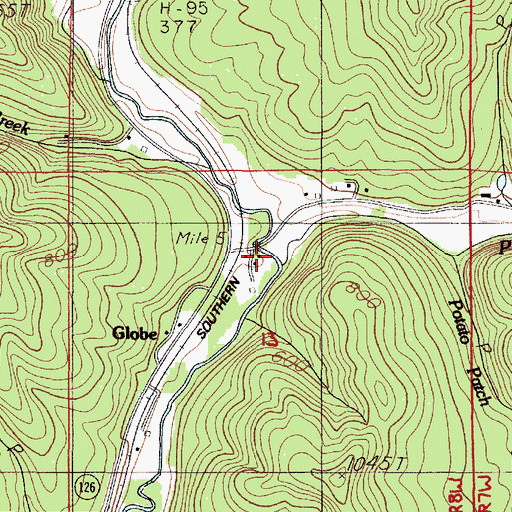Topographic Map of Cattle Creek, OR