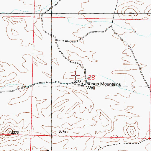 Topographic Map of Sheep Mounts Well, AZ