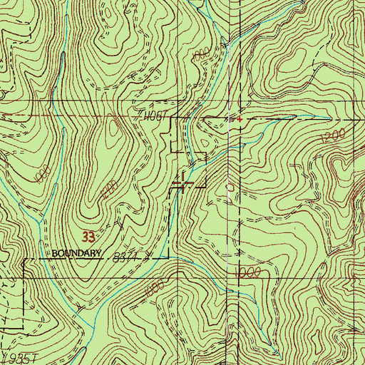 Topographic Map of Cedar Creek, OR