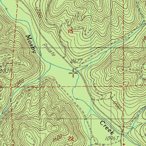 Topographic Map of Cedar Creek, OR