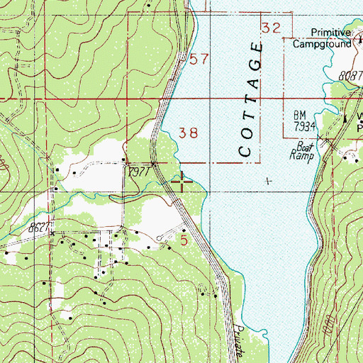Topographic Map of Cedar Creek, OR