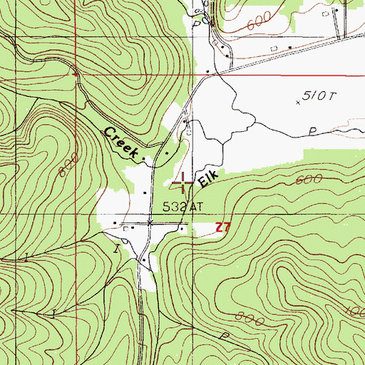 Topographic Map of Cedar Creek, OR