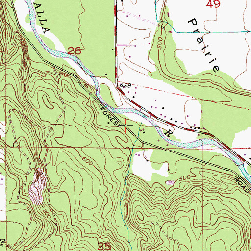Topographic Map of Cedar Creek, OR