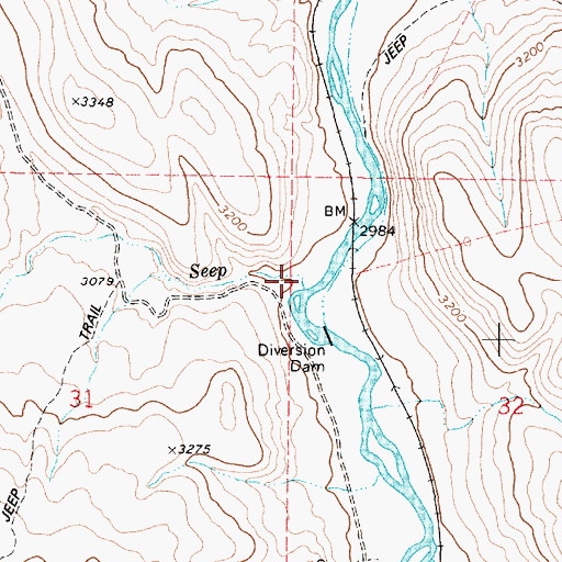 Topographic Map of Cedar Creek, OR