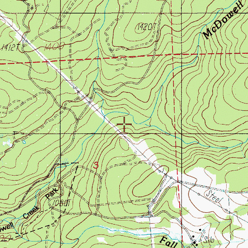 Topographic Map of Cedar Creek, OR