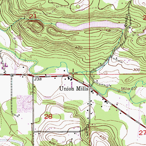 Topographic Map of Cedar Creek, OR
