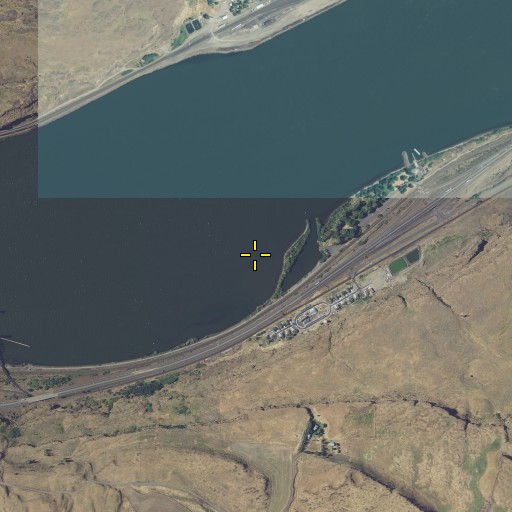 Aerial/Satellite Image of Celilo Light, OR