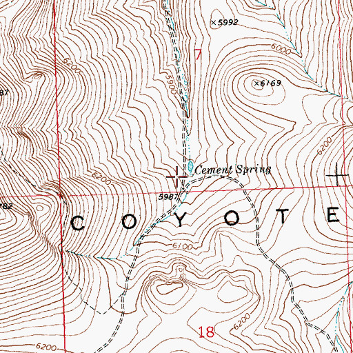 Topographic Map of Cement Spring, OR