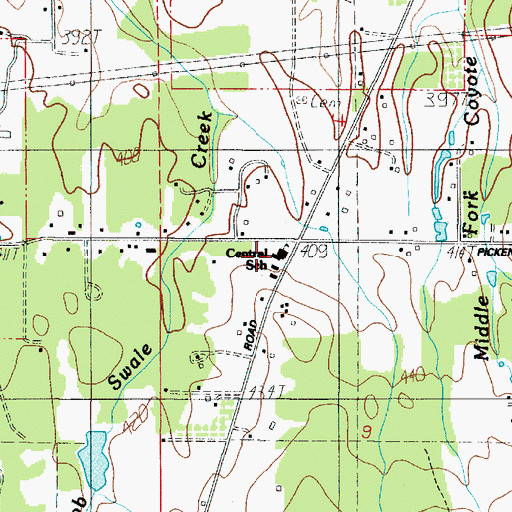 Topographic Map of Central Elementary School (historical), OR