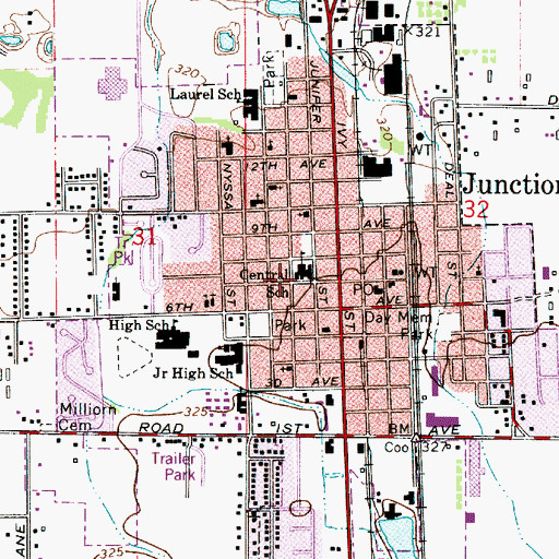 Topographic Map of Christ's Center School, OR