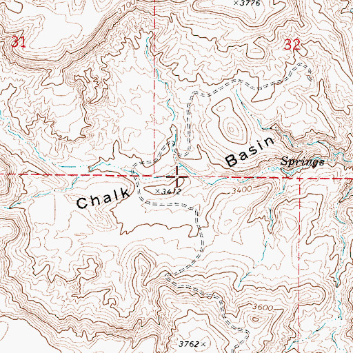 Topographic Map of Chalk Basin, OR