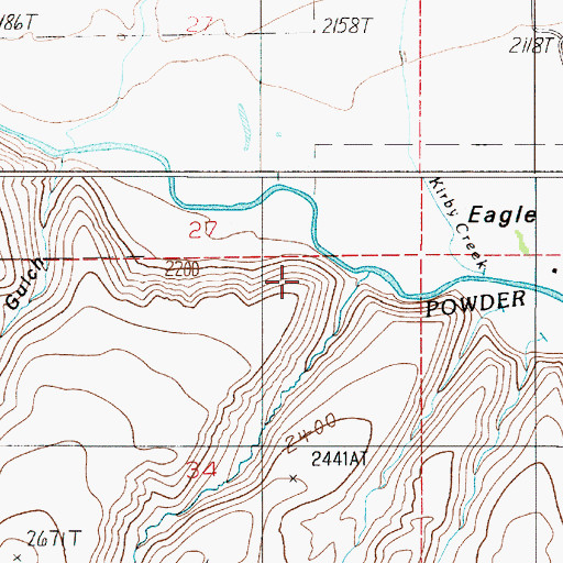 Topographic Map of Chalk Creek, OR