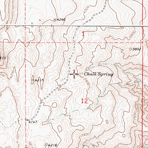 Topographic Map of Chalk Spring, OR