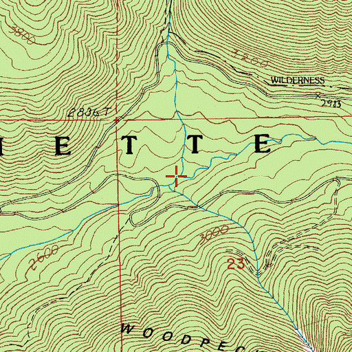 Topographic Map of Cheat Creek, OR