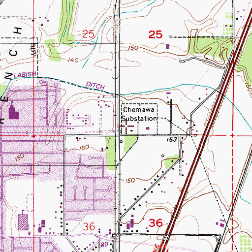 Topographic Map of Chemawa Substation, OR