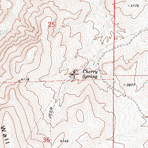 Topographic Map of Cherry Spring, OR