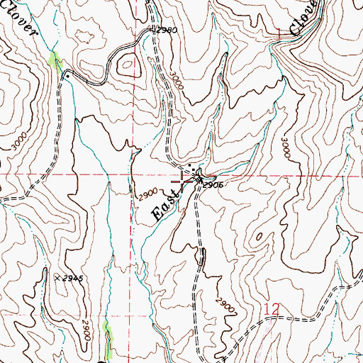 Topographic Map of Chicken Creek, OR