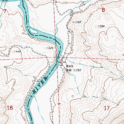 Topographic Map of Chimney Springs Canyon, OR