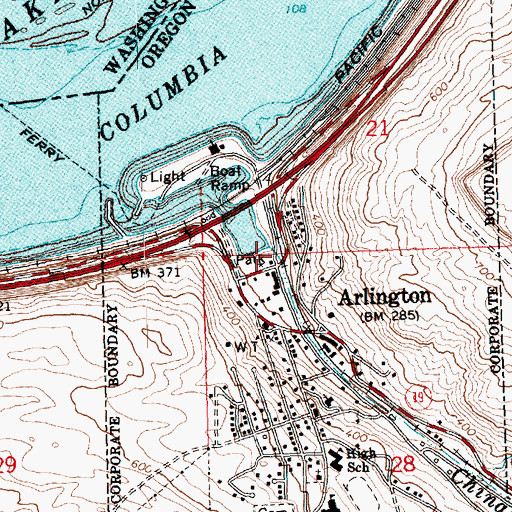 Topographic Map of China Ditch, OR
