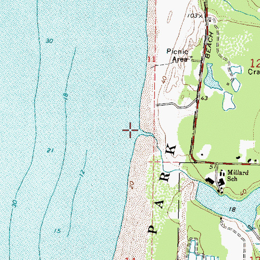 Topographic Map of China Creek, OR