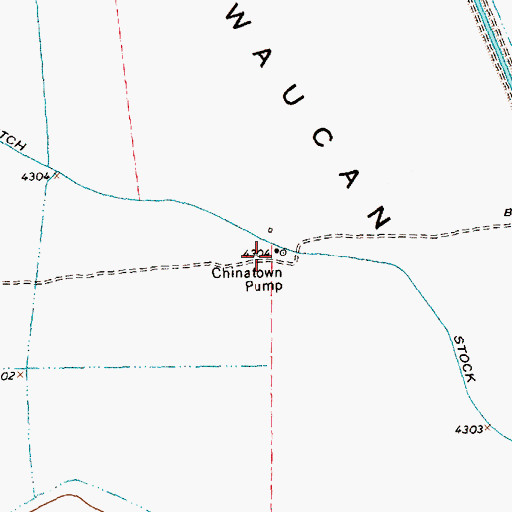 Topographic Map of Chinatown Pump, OR