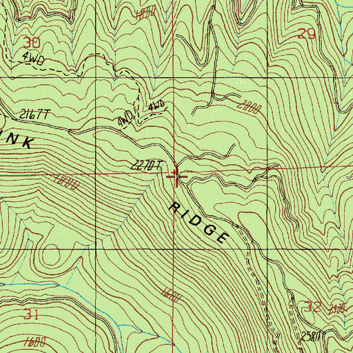 Topographic Map of Chipmunk Ridge, OR