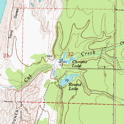 Topographic Map of Chrome Lake, OR