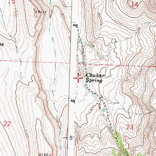 Topographic Map of Chukar Spring, OR
