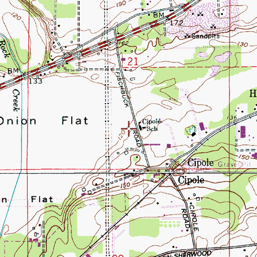 Topographic Map of Cipole School (historical), OR