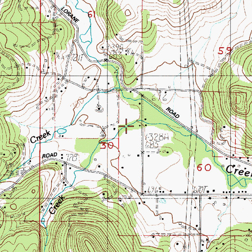 Topographic Map of City Creek, OR
