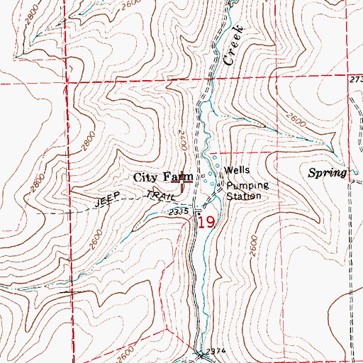 Topographic Map of City Farm, OR