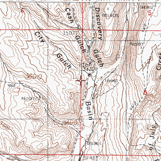 Topographic Map of City Gulch, OR