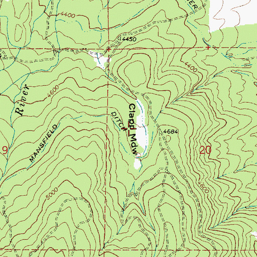 Topographic Map of Clapp Meadow, OR