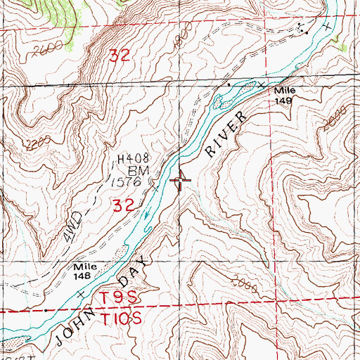 Topographic Map of Clark Canyon, OR