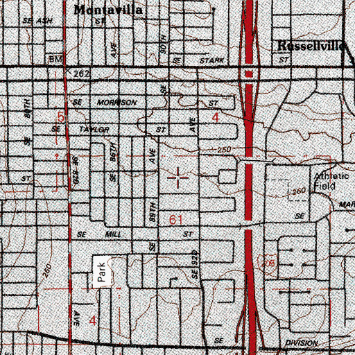 Topographic Map of Clark Elementary School, OR