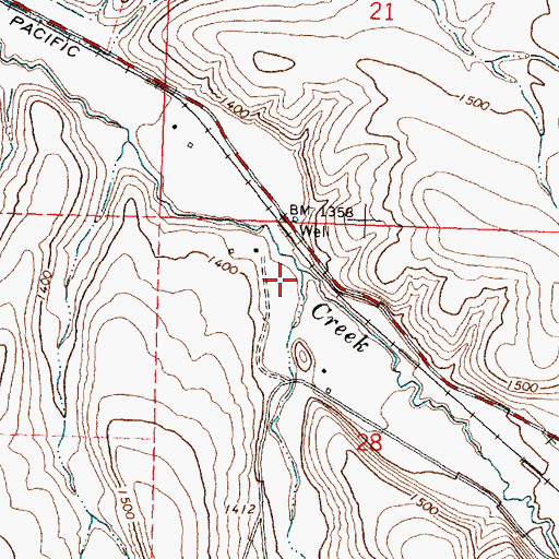 Topographic Map of Clarks Canyon, OR